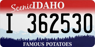 ID license plate I362530