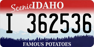 ID license plate I362536