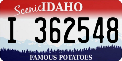 ID license plate I362548