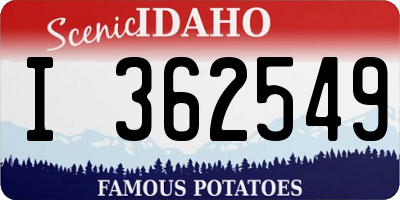 ID license plate I362549