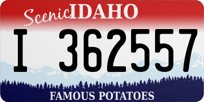 ID license plate I362557