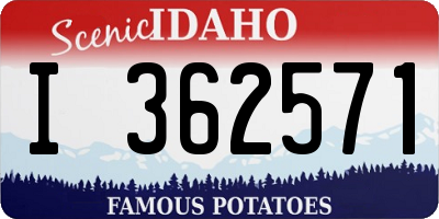 ID license plate I362571