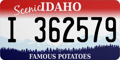 ID license plate I362579