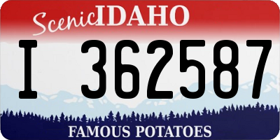 ID license plate I362587