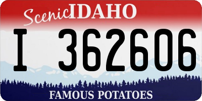 ID license plate I362606