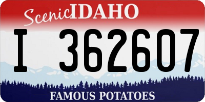 ID license plate I362607