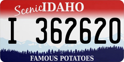 ID license plate I362620
