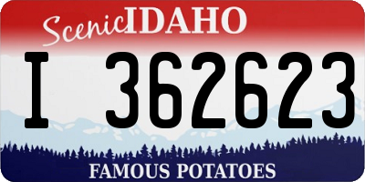 ID license plate I362623