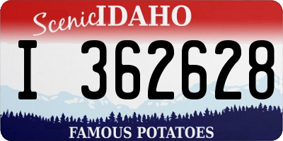 ID license plate I362628