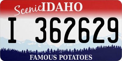ID license plate I362629