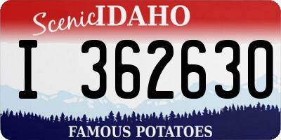 ID license plate I362630