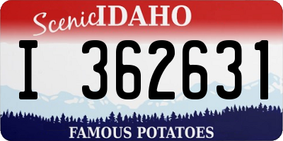 ID license plate I362631