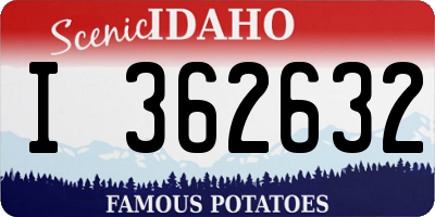 ID license plate I362632