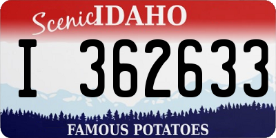 ID license plate I362633