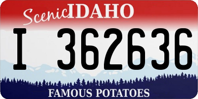 ID license plate I362636