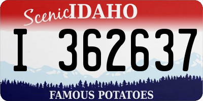 ID license plate I362637