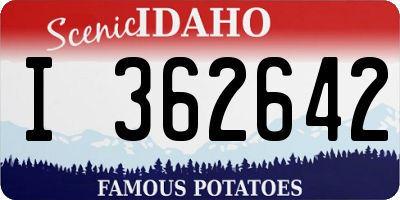 ID license plate I362642