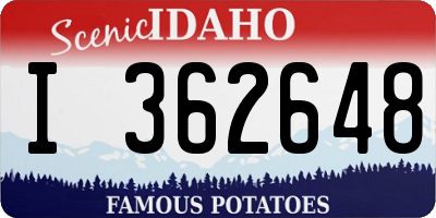 ID license plate I362648