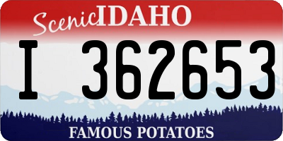 ID license plate I362653