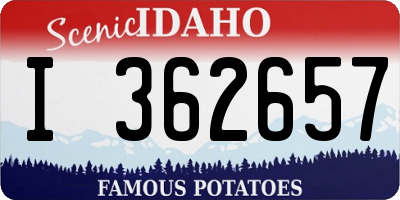ID license plate I362657