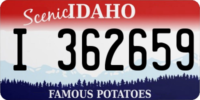 ID license plate I362659