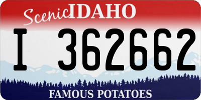ID license plate I362662