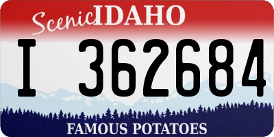 ID license plate I362684