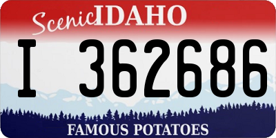 ID license plate I362686