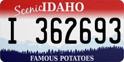 ID license plate I362693