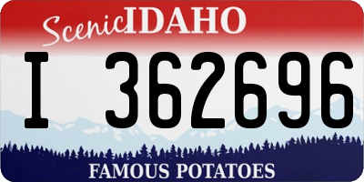 ID license plate I362696