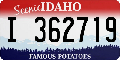 ID license plate I362719