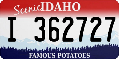 ID license plate I362727