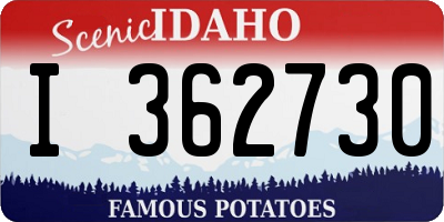 ID license plate I362730