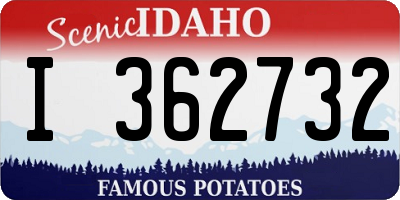 ID license plate I362732