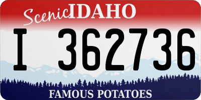 ID license plate I362736