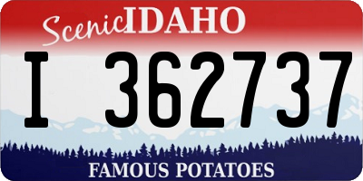 ID license plate I362737
