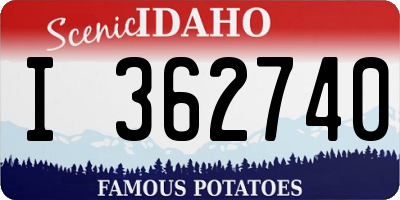 ID license plate I362740