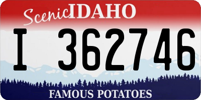 ID license plate I362746