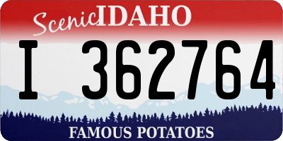 ID license plate I362764
