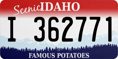 ID license plate I362771