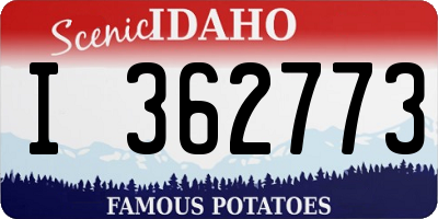 ID license plate I362773
