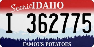 ID license plate I362775