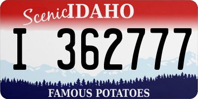 ID license plate I362777