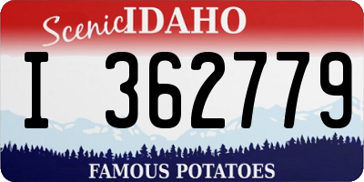 ID license plate I362779