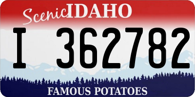 ID license plate I362782