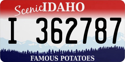 ID license plate I362787
