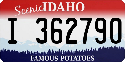 ID license plate I362790