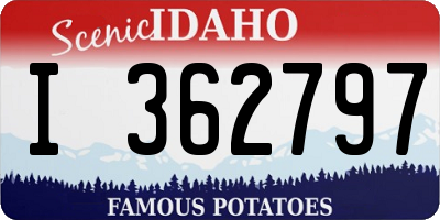 ID license plate I362797
