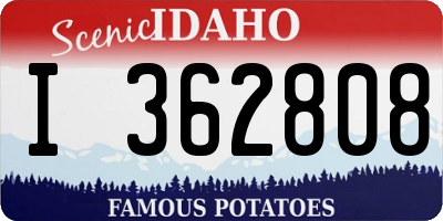 ID license plate I362808