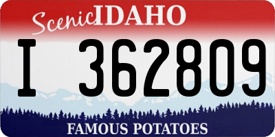 ID license plate I362809
